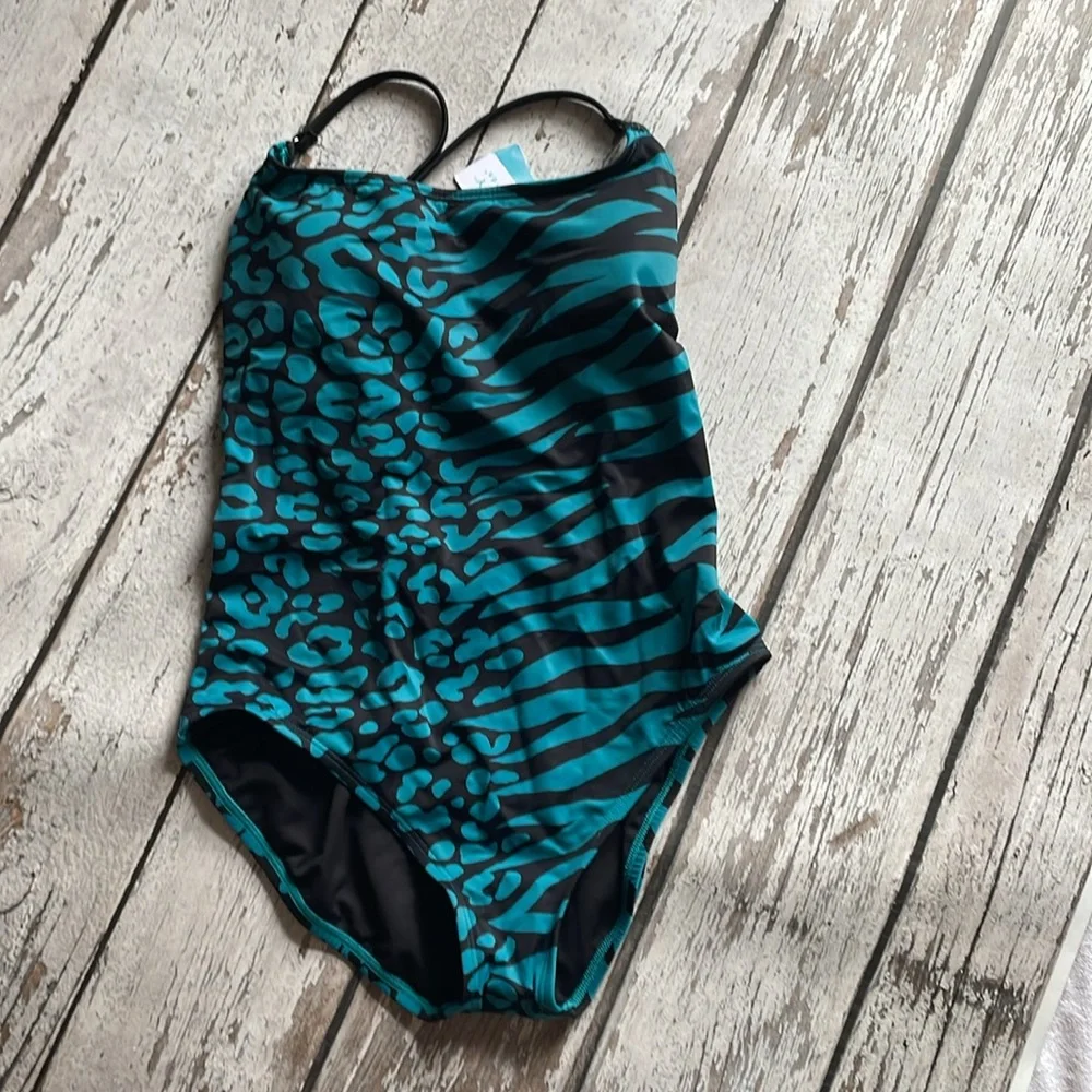 Beach Betty by Miracle Brands Cheetah Swimsuit - Sz S